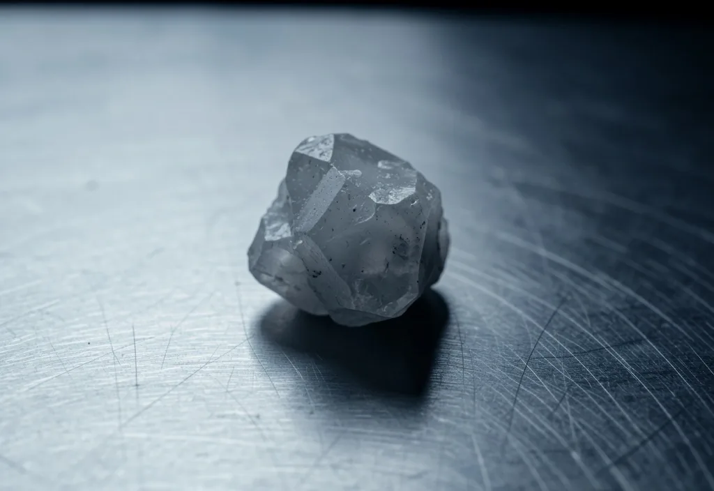 Macro view of a mineral crystal