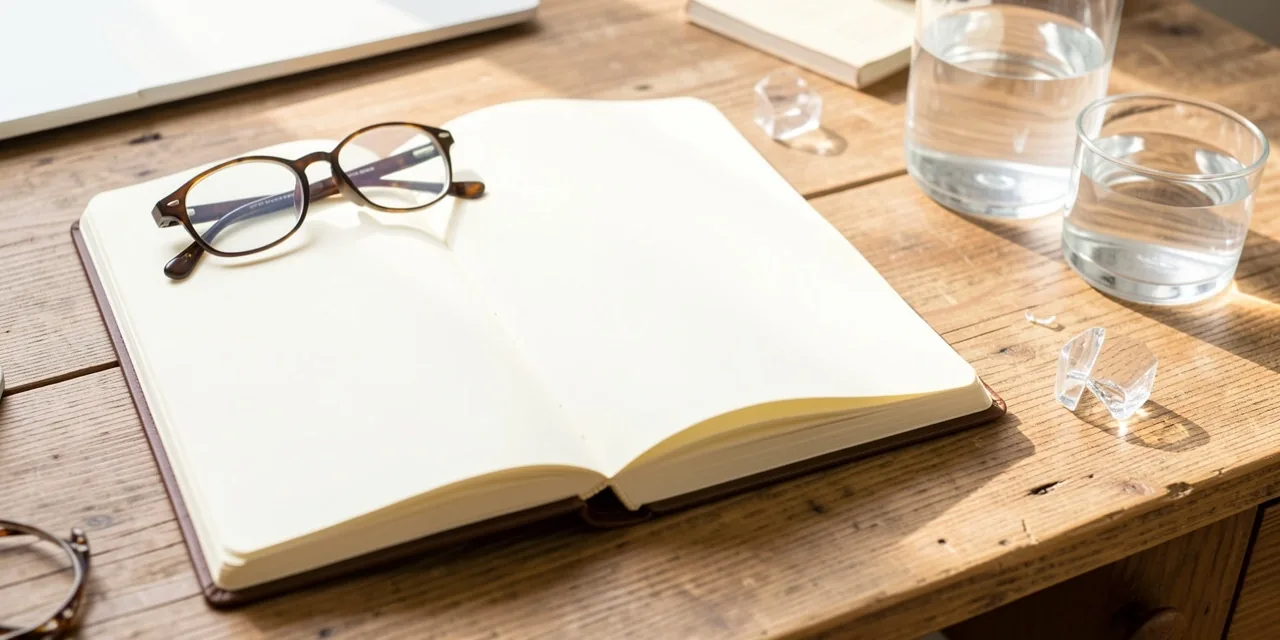 Research notebook scene